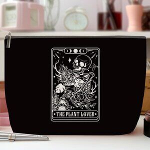 THE PLANT LOVER Tarot Card Fabric Zipper XLARGE Makeup School Storage Pouch NEW